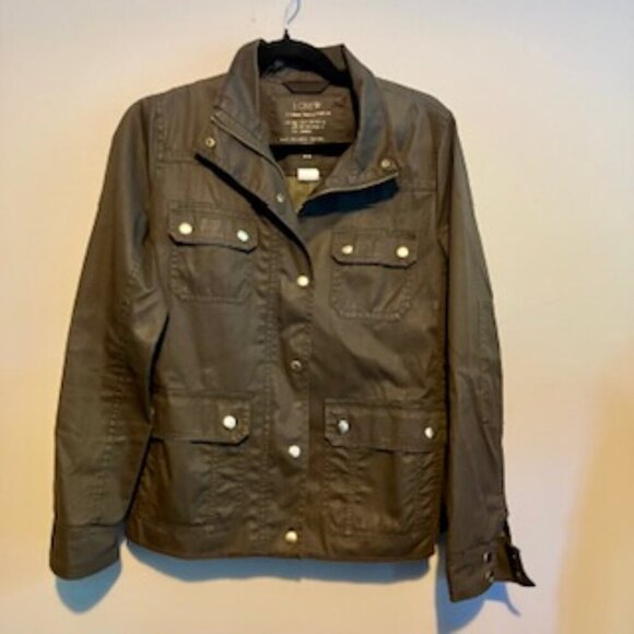 J. Crew Relaxed Boyfriend Field Jacket, Mossy Brown size small - Picture 3 of 7
